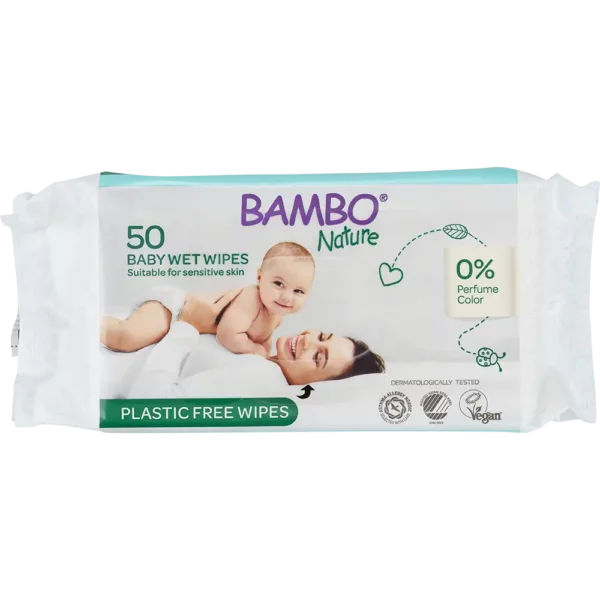 1000011933 BAMBO Nature Wet Wipes plasticvrije billendoekjes