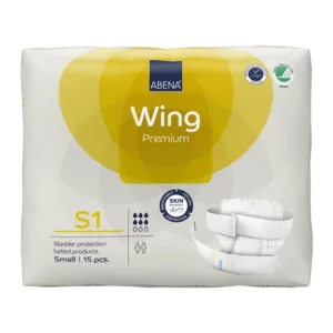 ABENA Wing S1 absorberende slip met heupbandsluiting voor mensen met flinke scheuten urineverlies - heupomvang 50-85 cm
