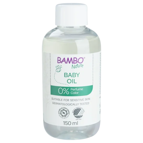 1999918109 BAMBO Nature Baby Olie ongeparfumeerd 150 ml dermatologisch getest - nordic swan ecolabel