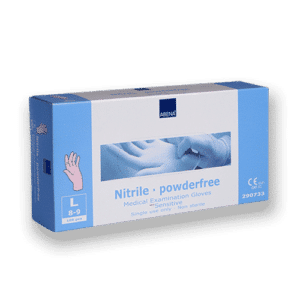 Handschoenen nitril paarsroze l