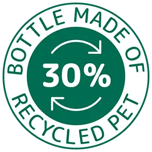 Flacon gemaakt van minimaal 30% gerecycled PET