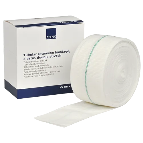 222438 ABENA Fixatie buisverband dubbele stretch groen 5cmx10m