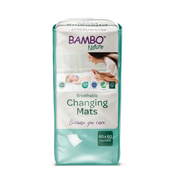 1000019471 BAMBO Nature verschoonmatjes met Nordic Swan Ecolabel, FSC Milieukeurmerk en OEKO-Tex-100 certificaat
