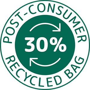 ABENA producten verpakt in 30% Post Consumer Recycled plastic