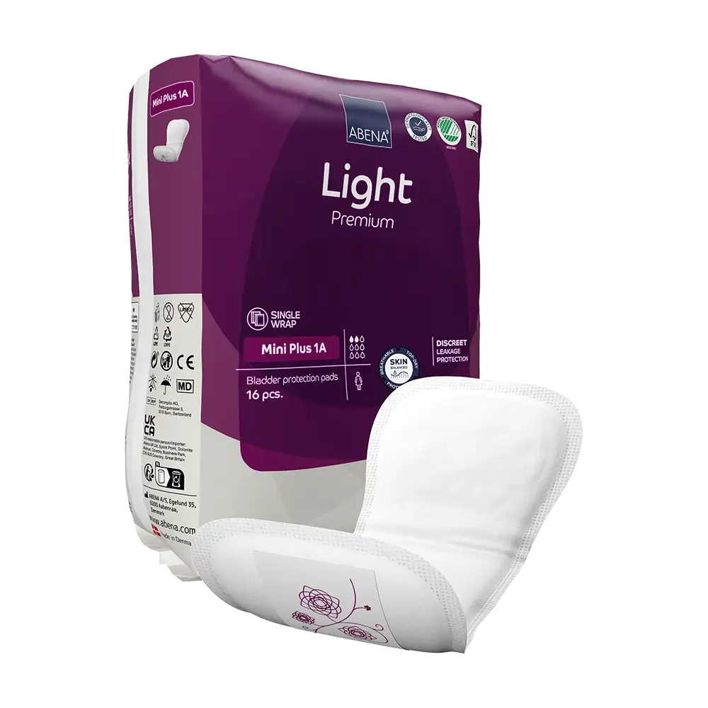 1000021338 Abena Light Mini Plus inlegverband met hechtstrip voor flinke druppels of scheutjes urineverlies