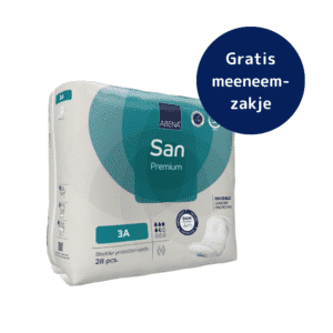 Gratis meeneemzakje ABENA San - hygiënisch en discreet