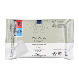 54055 ABENA Verzorgend Wassen ongeparfumeerde kant-en-klare washandjes 5 stuks