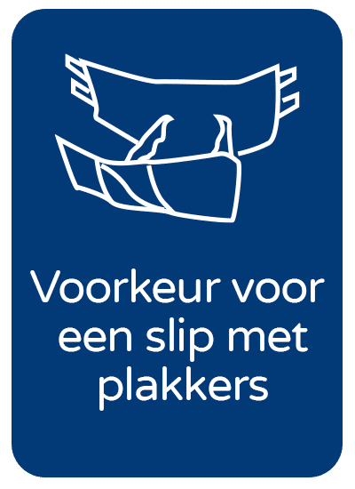 Heb je voorkeur voor een slip met hersluitbare plakkers