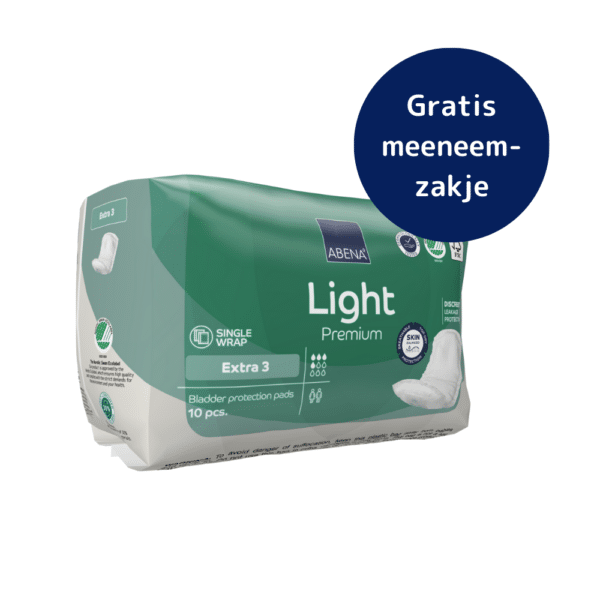 Gratis meeneemzakje voor ABENA Light Extra - hygiënisch en discreet
