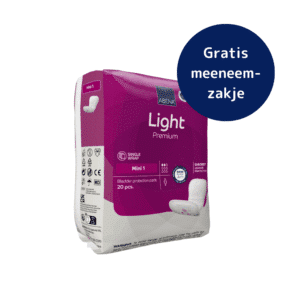 Gratis meeneemzakje voor ABENA Light Mini - hygiënisch en discreet