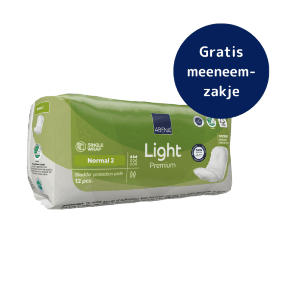 Gratis meeneemzakje voor ABENA Light Normal - hygiënisch en discreet