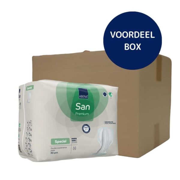 ABENA San Special inlegverband met extra hoge antilekrandjes voor bescherming bij verlies van ontlasting en zwaar urineverlies