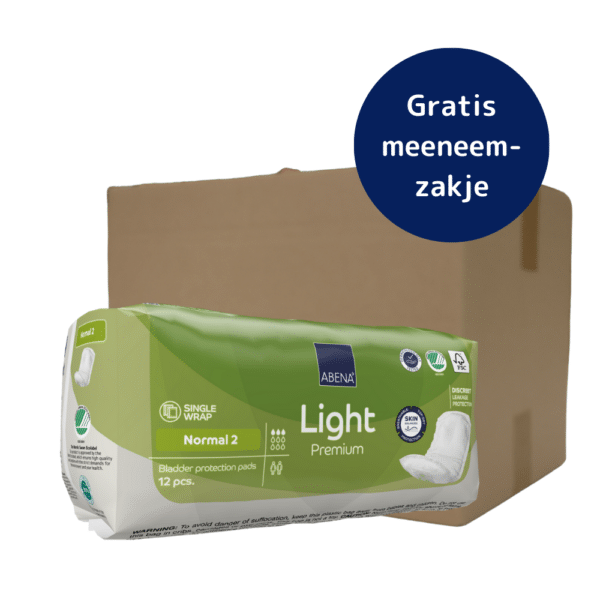 Gratis meeneemzakje voor ABENA Light Normal - hygiënisch en discreet