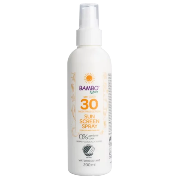 1999918718 BAMBO Nature zonnebrandlotion 30SPF - 200 ml in handige sprayflacon