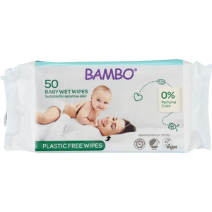 1000011933 BAMBO Wet Wipes plasticvrije billendoekjes