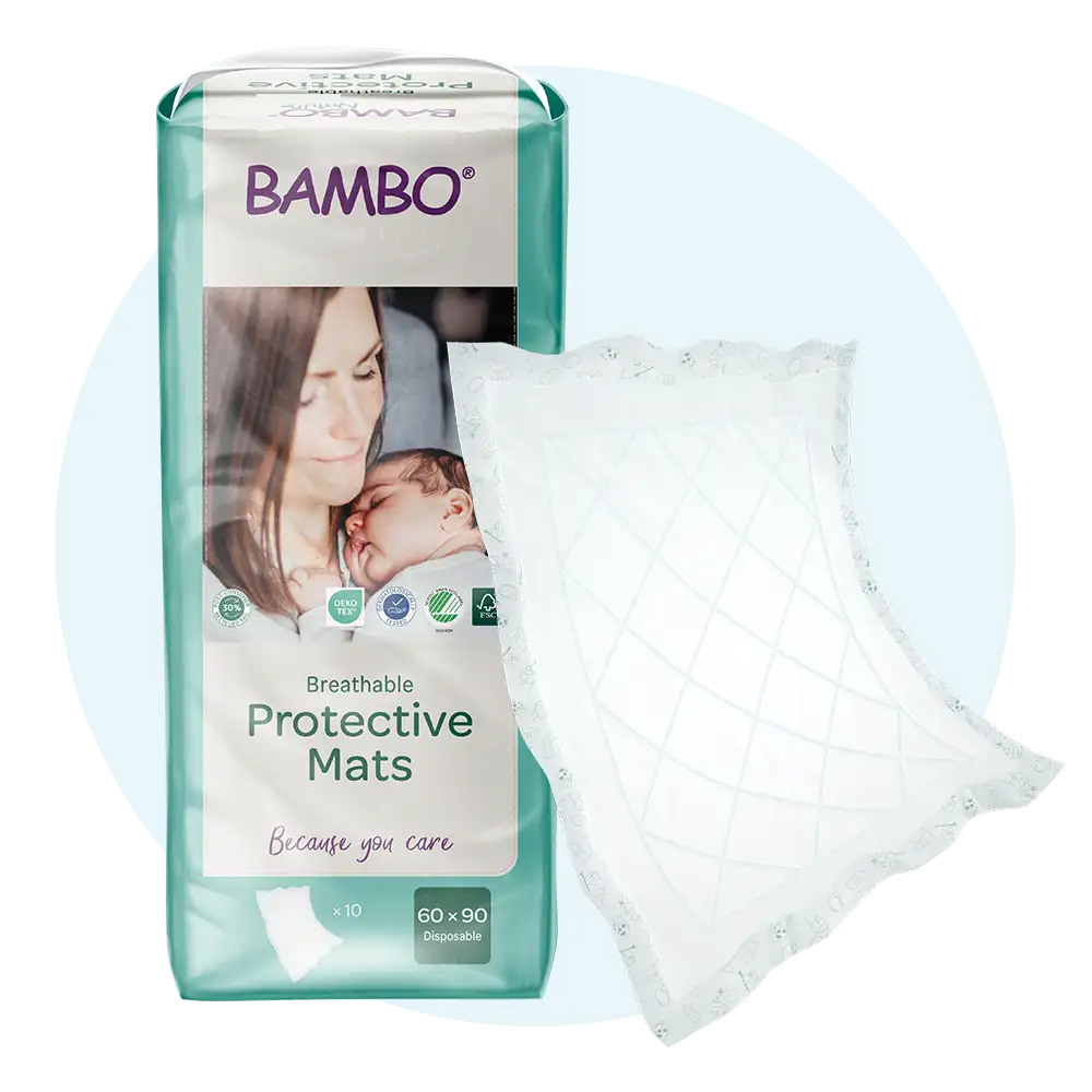 BAMBO beschermende onderleggers met verpakking