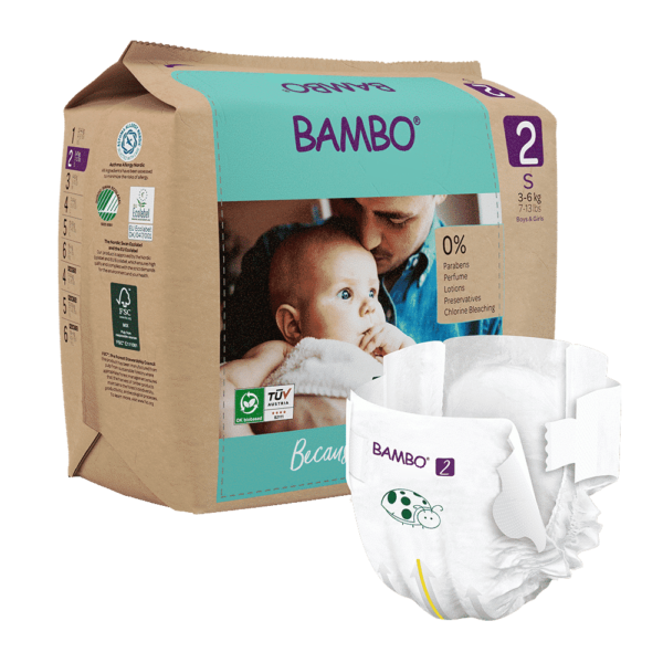BAMBO luiers maat 2 met papieren verpakking