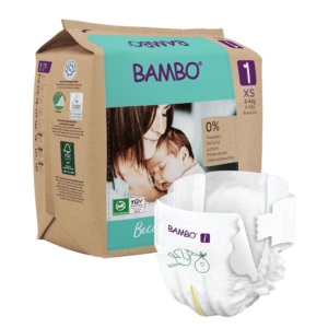 BAMBO luiers maat 1 XS met papieren verpakking