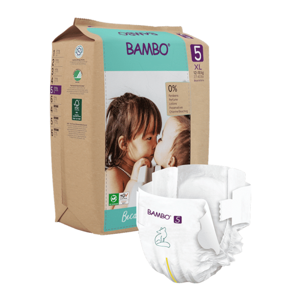 BAMBO luiers maat 5 XL met papieren verpakking